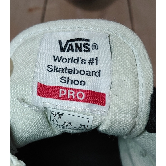 Vans Old Skool Pro Marshmallow and Black Sneakers - Picture 8 of 8